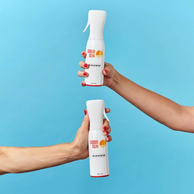<strong>The GOODSpray™ Continuous Sunscreen Sprayer</strong>